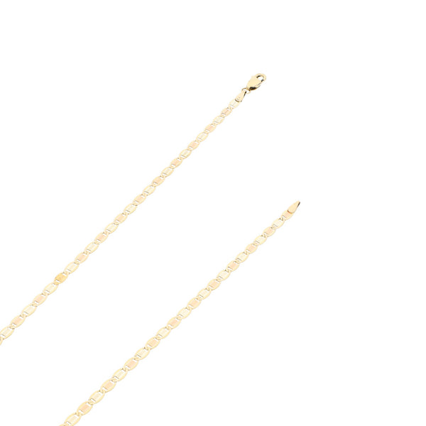 Collar eslabón nudo marino en oro tres tonos 14 kilates.