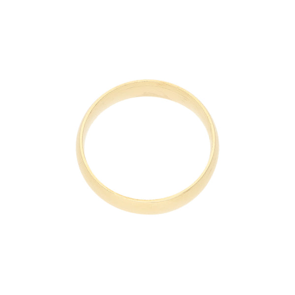 Argolla lisa en oro amarillo 14 kilates.