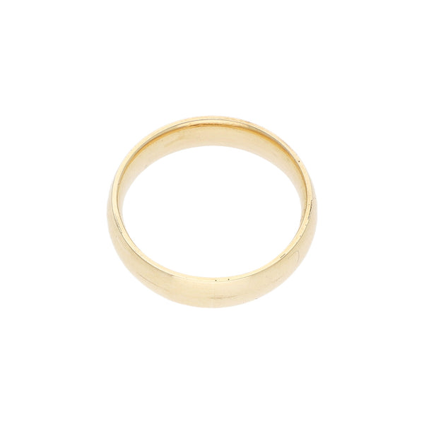 Argolla lisa en oro amarillo 14 kilates.