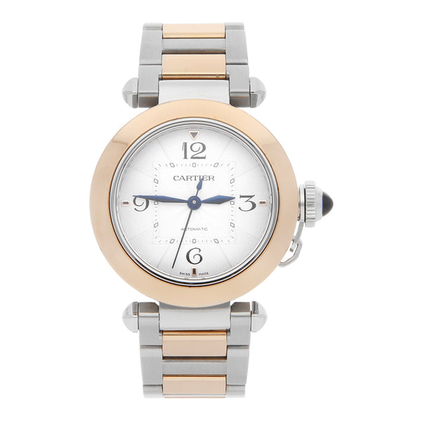 Reloj Cartier para caballero/unisex modelo Pasha vistas oro rosa 18 kilates.