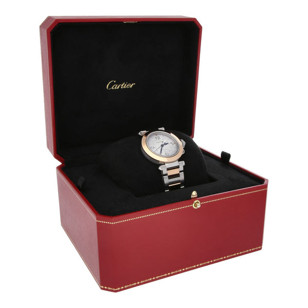 Reloj Cartier para caballero/unisex modelo Pasha vistas oro rosa 18 kilates.