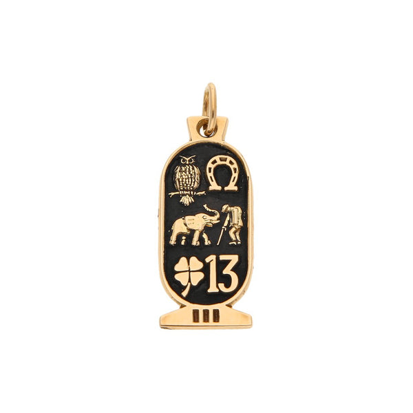 Dije diseño especial motivo figuras diferentes con esmalte en oro amarillo 14 kilates.