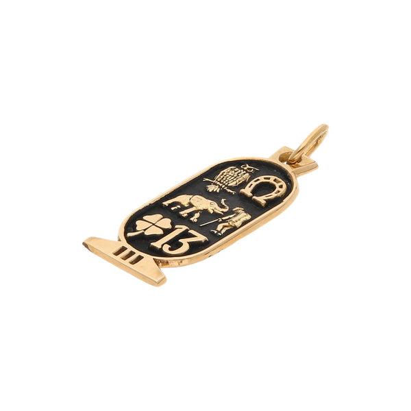 Dije diseño especial motivo figuras diferentes con esmalte en oro amarillo 14 kilates.