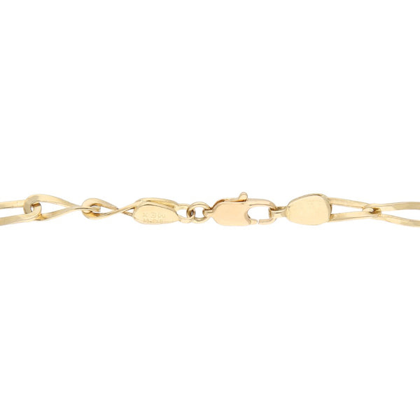 Pulsera eslabón encontrado en oro amarillo 14 kilates.