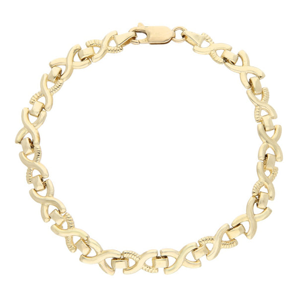 Pulsera eslabón articulado en oro amarillo 14 kilates.