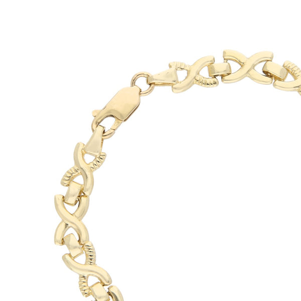 Pulsera eslabón articulado en oro amarillo 14 kilates.