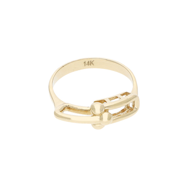 Anillo calado en oro amarillo 14 kilates.