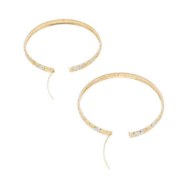 Arracadas facetadas en oro amarillo 14 kilates.