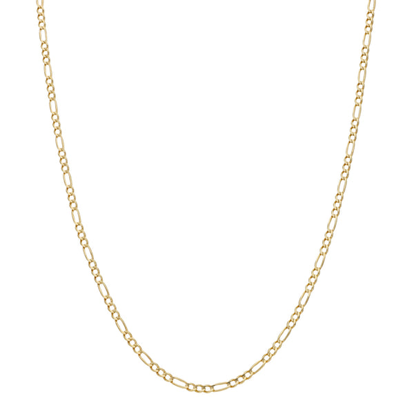 Collar de tres eslabones por uno en oro amarillo 14 kilates.