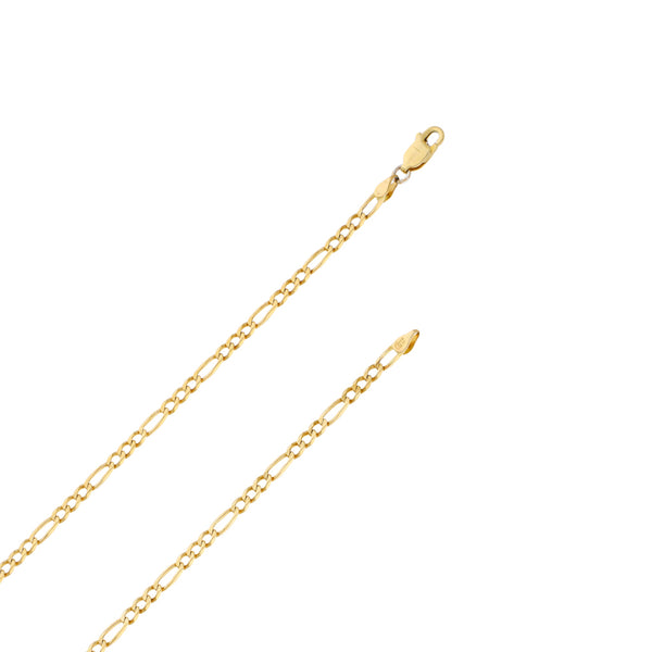 Collar de tres eslabones por uno en oro amarillo 14 kilates.