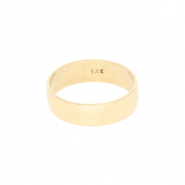 Argolla lisa en oro amarillo 14 kilates.