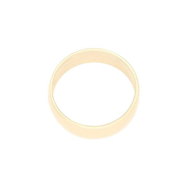 Argolla lisa en oro amarillo 14 kilates.