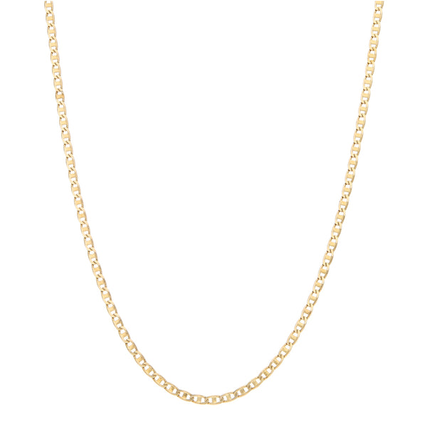 Collar eslabón nudo marino en oro amarillo 14 kilates.