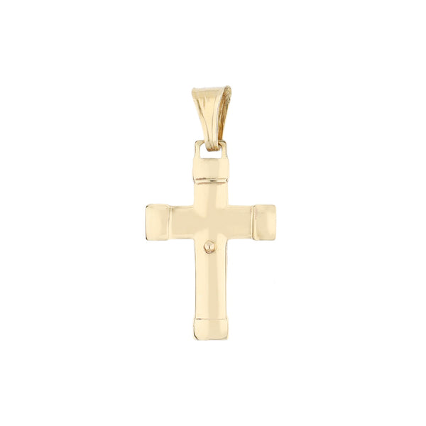 Crucifijo diseño especial en oro amarillo 14 kilates.