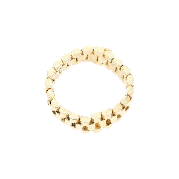 Argollas articuladas en oro amarillo 14 kilates.