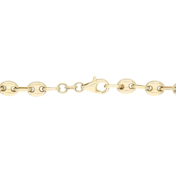 Pulsera eslabón combinado en oro amarillo 14 kilates.