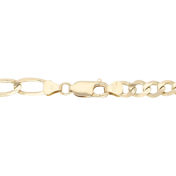 Pulsera eslabón combinado en oro amarillo 14 kilates.