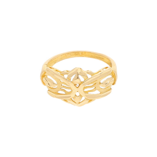 Anillo calado en oro amarillop 21 kilates.