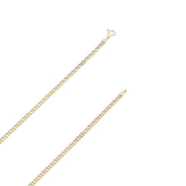 Collar eslabón encontrado doble en oro amarillo 14 kilates.