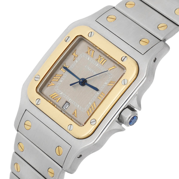 Reloj Cartier para caballero/unisex modelo Santos Galbée vistas en oro amarillo 18 kilates.