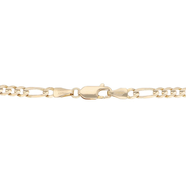 Pulsera de tres eslabones por uno en oro amarillo 14 kilates.
