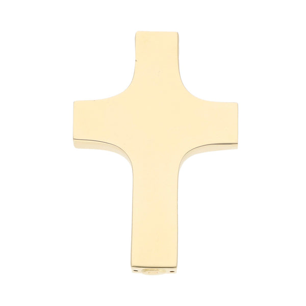 Cruz hueca en oro amarillo 14 kilates.