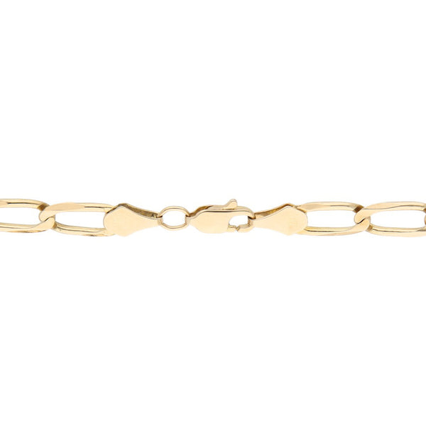 Pulsera eslabón encontrado en oro amarillo 14 kilates.