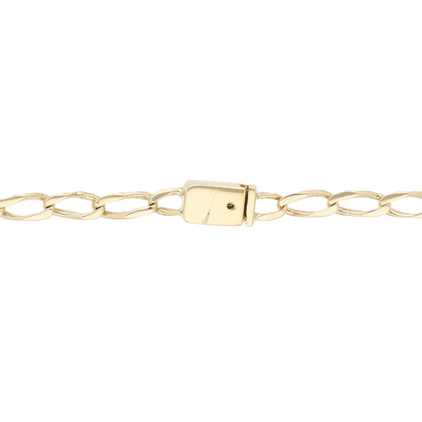 Pulsera eslabón encontrado en oro amarillo 14 kilates.