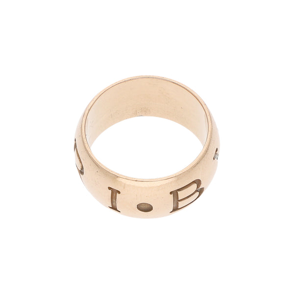 Argolla diseño especial firma Bvlgari en oro rosa 18 kilates.