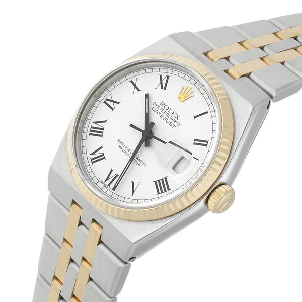 Reloj Rolex para caballero modelo Oyster Perpetual DateJust vistas oro amarillo 18 kilates.