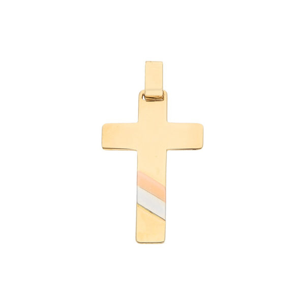 Cruz diseño especial en oro amarillo 14 kilates.