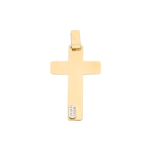 Cruz diseño especial en oro amarillo 14 kilates.