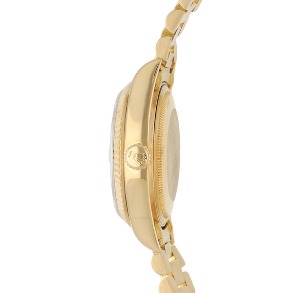 Reloj Rolex para caballero modelo Oyster Perpetual Day-Date en oro amarillo 18 kilates.