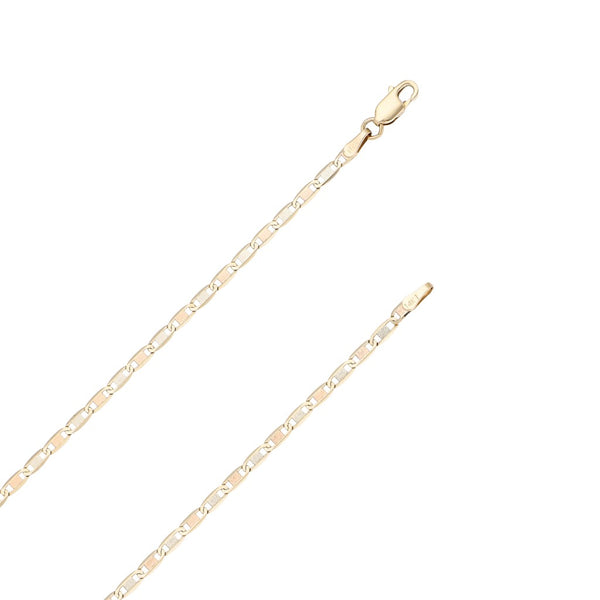 Collar eslabón nudo marino en oro amarillo 14 kilates.