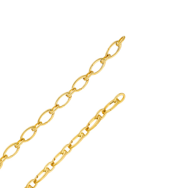 Gargantilla eslabón uno por uno firma Tiffany & Co. con colgante de diamantes en oro amarillo 18 kilates.