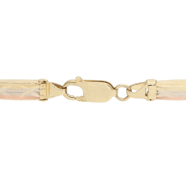 Pulsera eslabón articulado en oro amarillo 14 kilates.