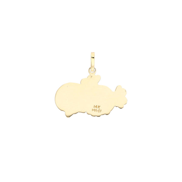 Dije diseño especial motivo niños en oro amarillo 14 kilates.
