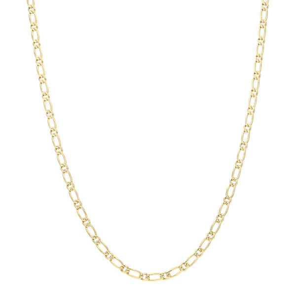 Collar eslabón uno por uno en oro amarillo 14 kilates.