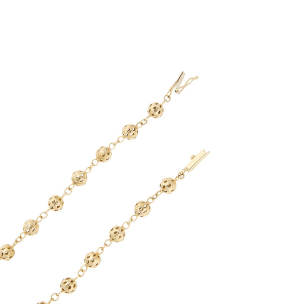 Collar eslabón calado en oro tres tonos 14 kilates.