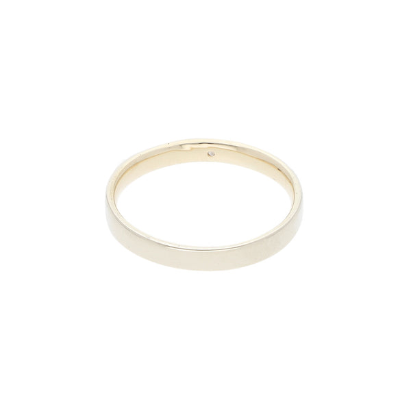 Argolla lisa platinada en oro amarillo 14 kilates.