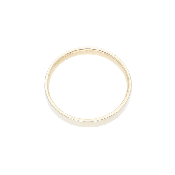 Argolla lisa platinada en oro amarillo 14 kilates.