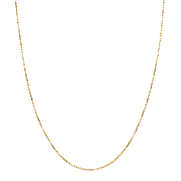Collar cuadrado cruzado en oro amarillo 14 kilates.