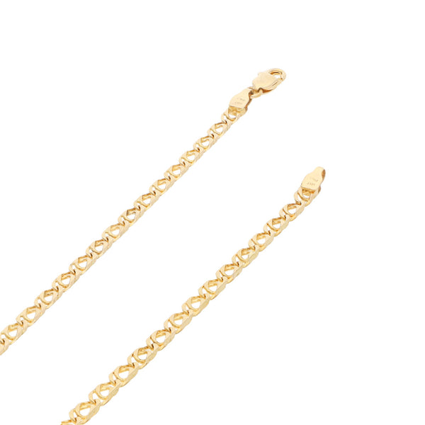 Collar eslabón nudo marino en oro amarillo 14 kilates.