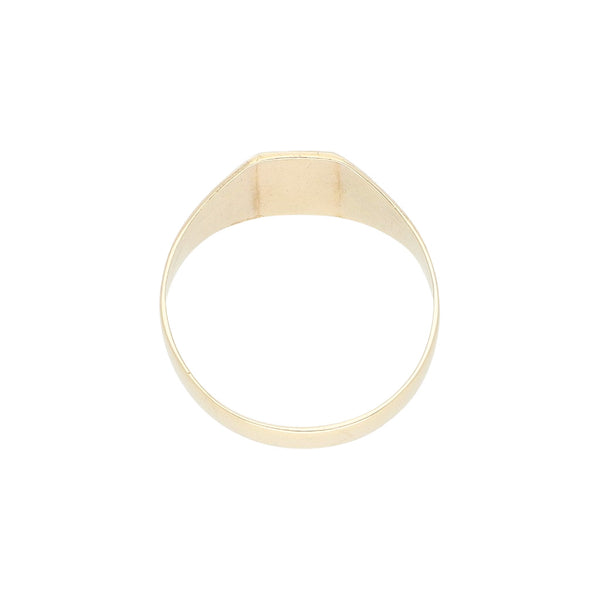 Anillo tipo sello en oro amarillo 14 kilates.