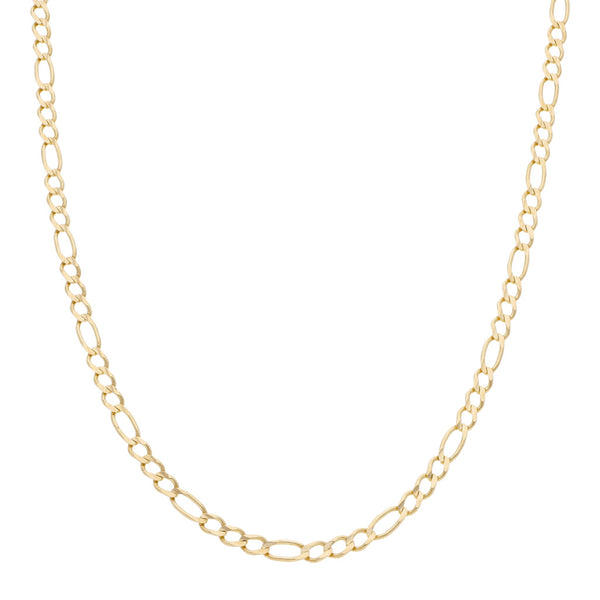 Collar de tres eslabones por uno en oro amarillo 14 kilates.