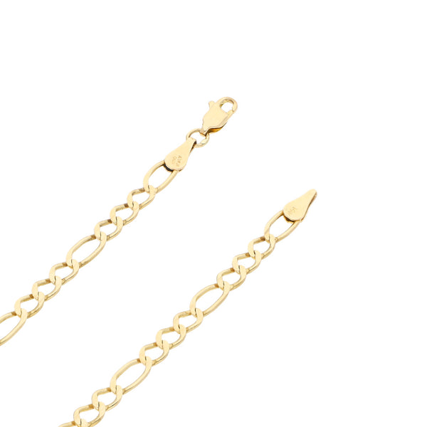 Collar de tres eslabones por uno en oro amarillo 14 kilates.