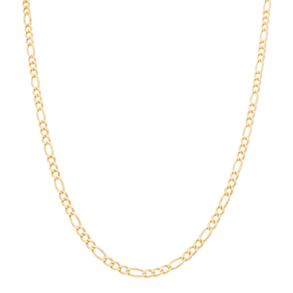 Collar de tres eslabones por uno en oro amarillo 14 kilates.