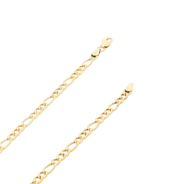 Collar de tres eslabones por uno en oro amarillo 14 kilates.