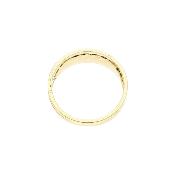 Anillo diseño especial en oro dos tonos 14 kilates.