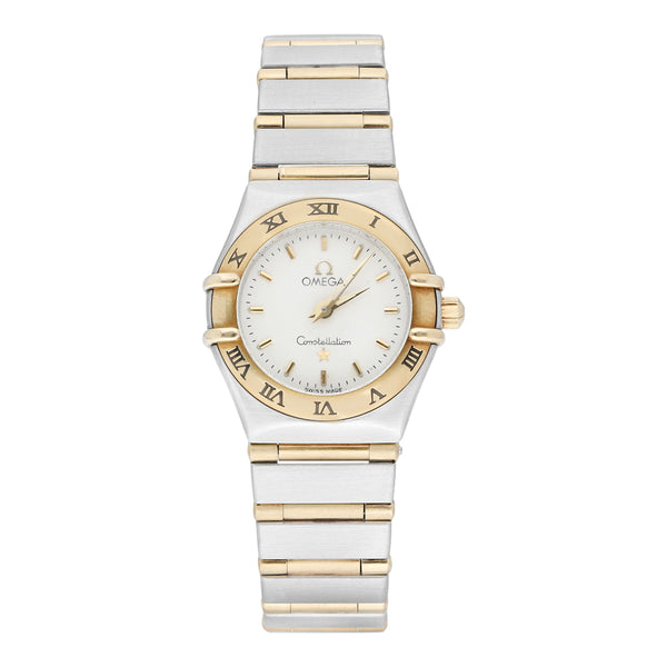 Reloj Omega para dama modelo Constellation vistas en oro amarillo 18 kilates.